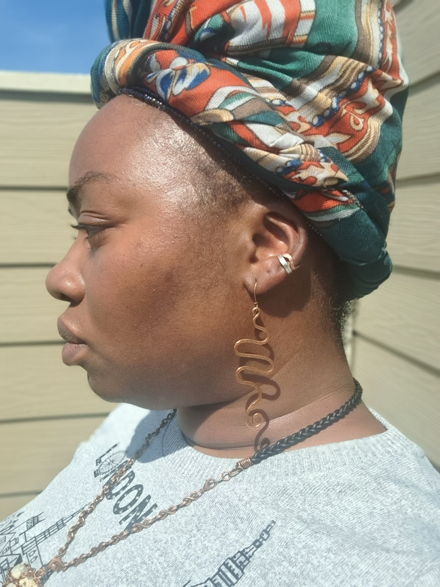 Dual Copper/Silver Earlobe/Septum Cuff